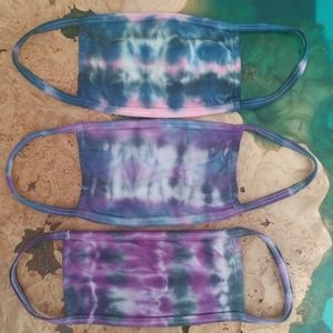 Tie dye cotton face masks 3 PACK NWOT